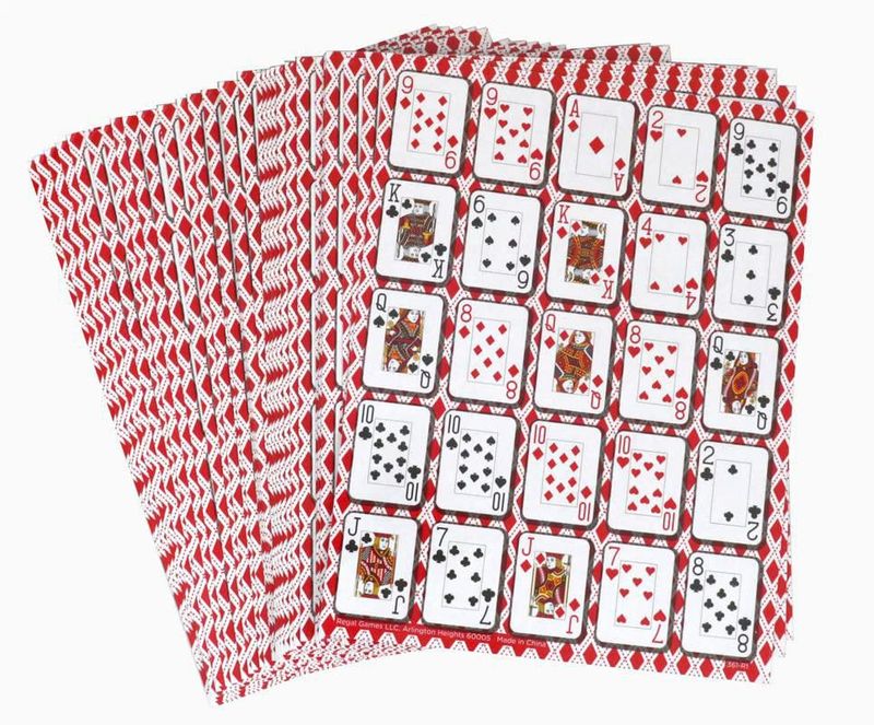 Juego de cartas Regal Games Poker Keeno con 12 tableros y 200 fichas