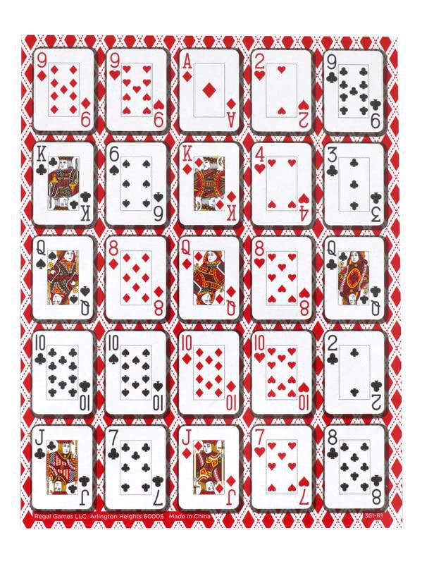 Juego de cartas Regal Games Poker Keeno con 12 tableros y 200 fichas
