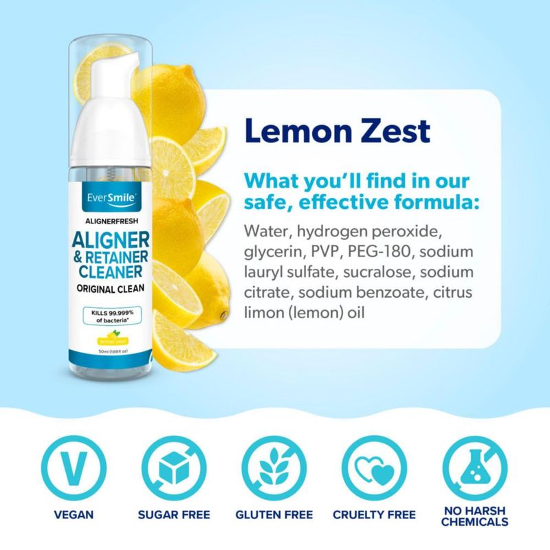 Limpiador de alineadores EverSmile 50 ml Sabor limón (1 unidad)
