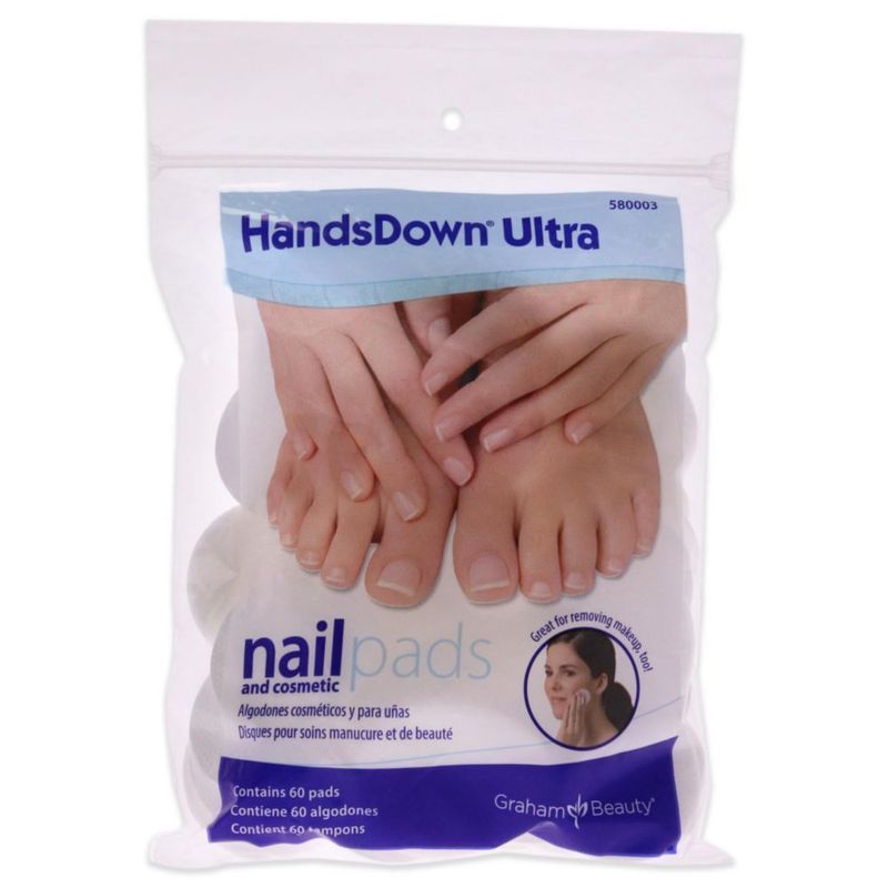 Almohadillas para uñas y cosméticos Graham Beauty HandsDown Ultra 60 unidades