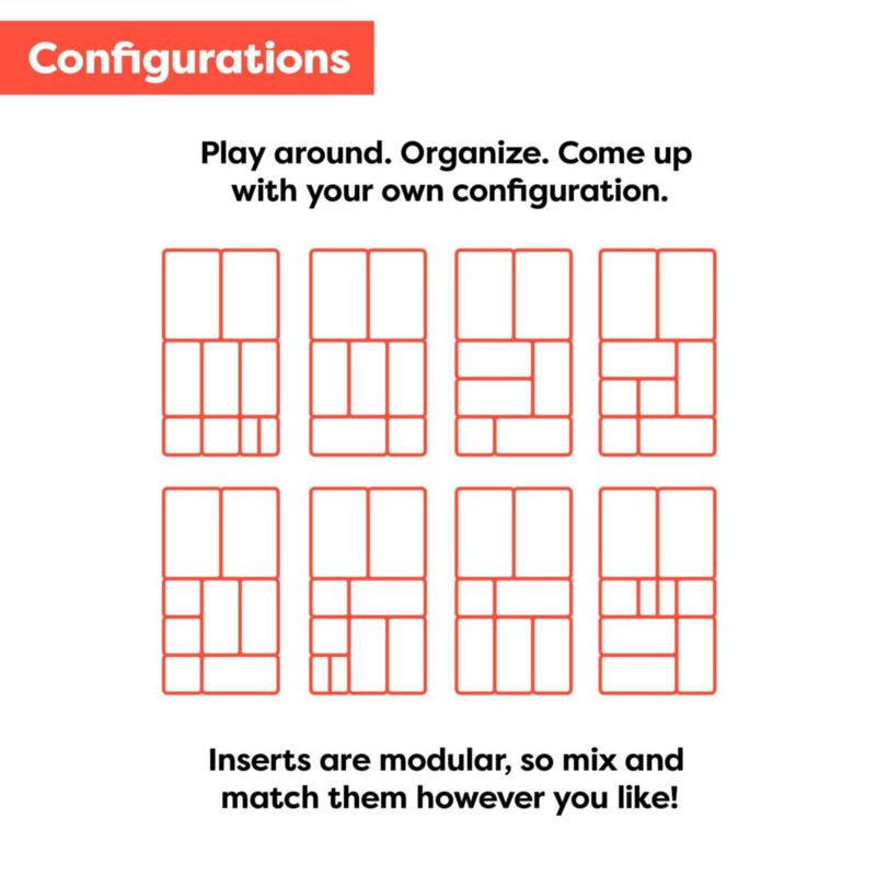 Organizador de Cajón Rajas 10 piezas de fieltro para IKEA Alex