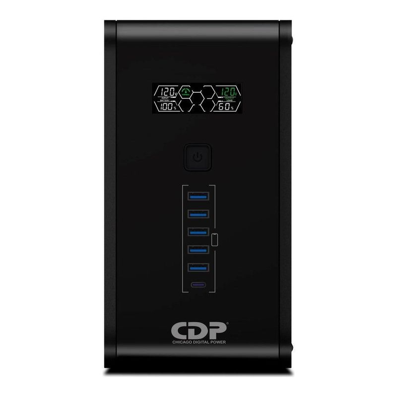 No Break CDP R-SMART1010 1000VA/500W 10 Contactos Pantalla LCD