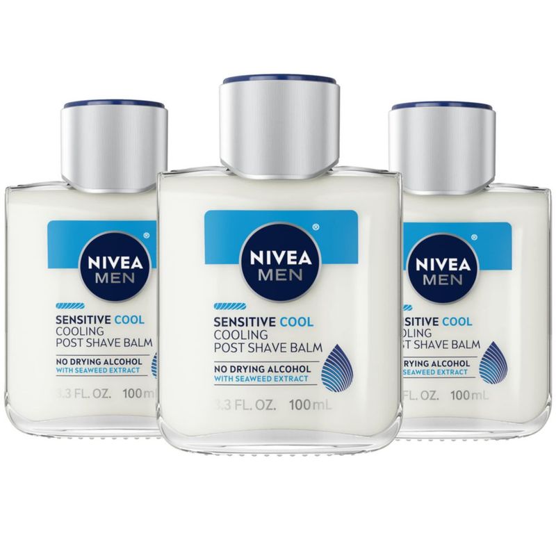 Bálsamo para después del afeitado Nivea Men Sensitive Cool con vitamina E 100 ml x 3