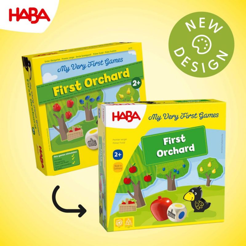 Juego para niños pequeños HABA My Very First Games First Orchard