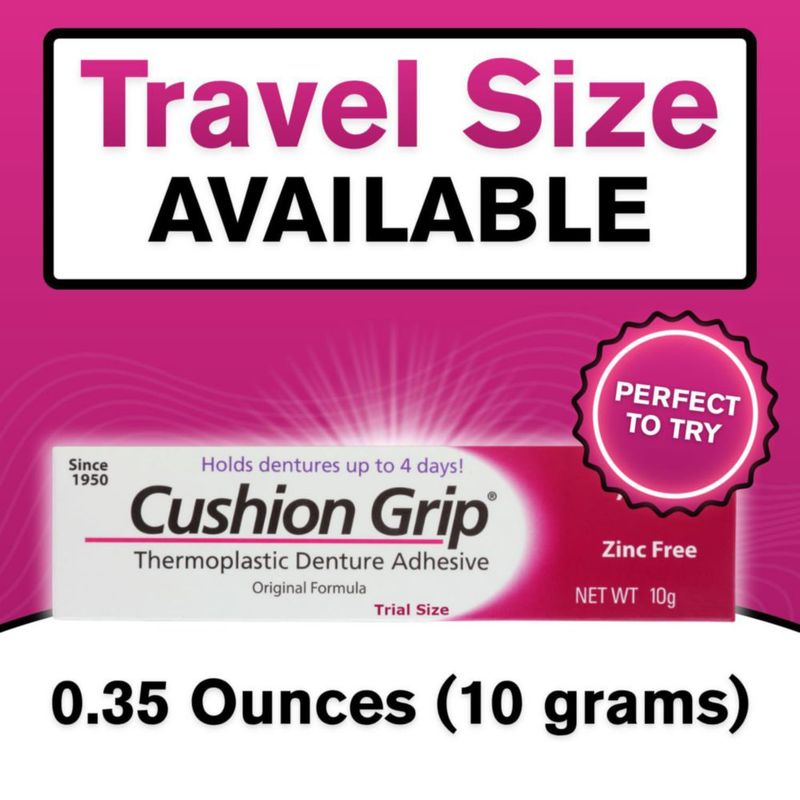 Adhesivo para Dentaduras Postizas Cushion Grip 10 g (Pack de 10) Impermeable