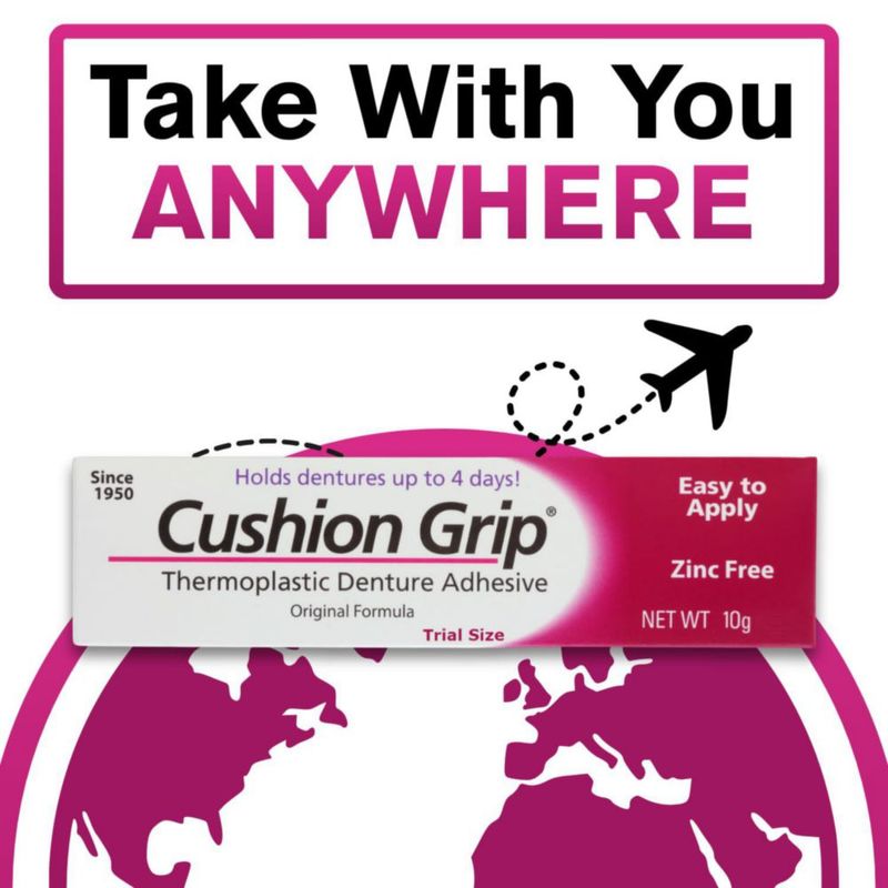 Adhesivo para Dentaduras Postizas Cushion Grip 10 g (Pack de 10) Impermeable