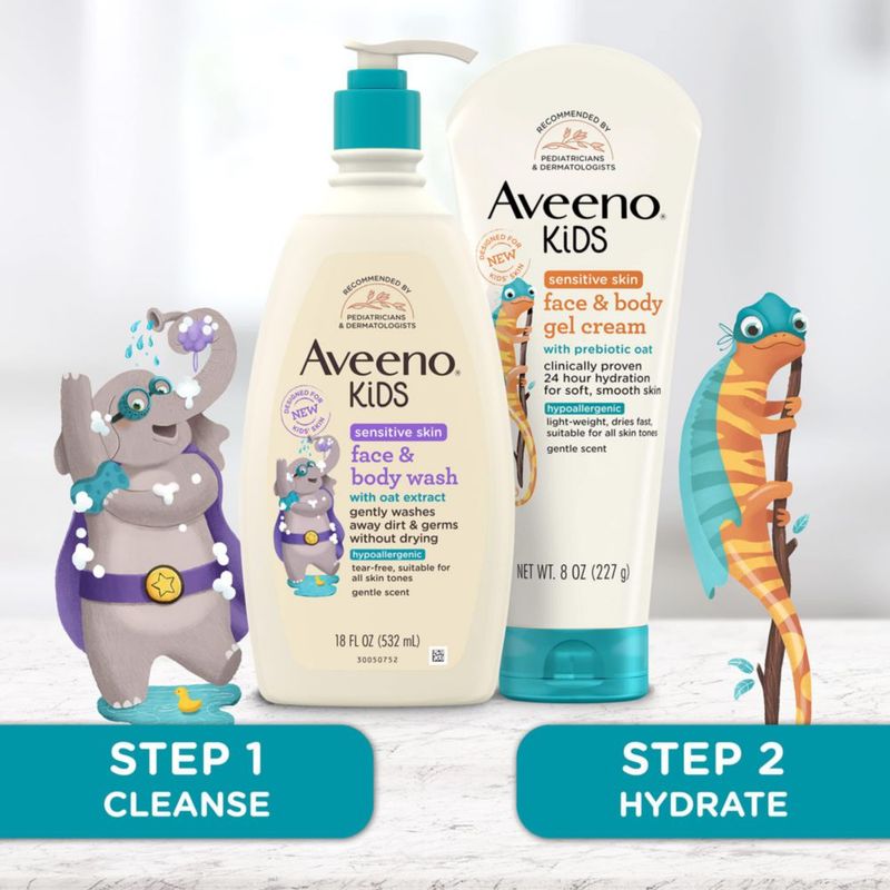 Crema en gel hidratante Aveeno Kids Sensitive Skin 240 ml