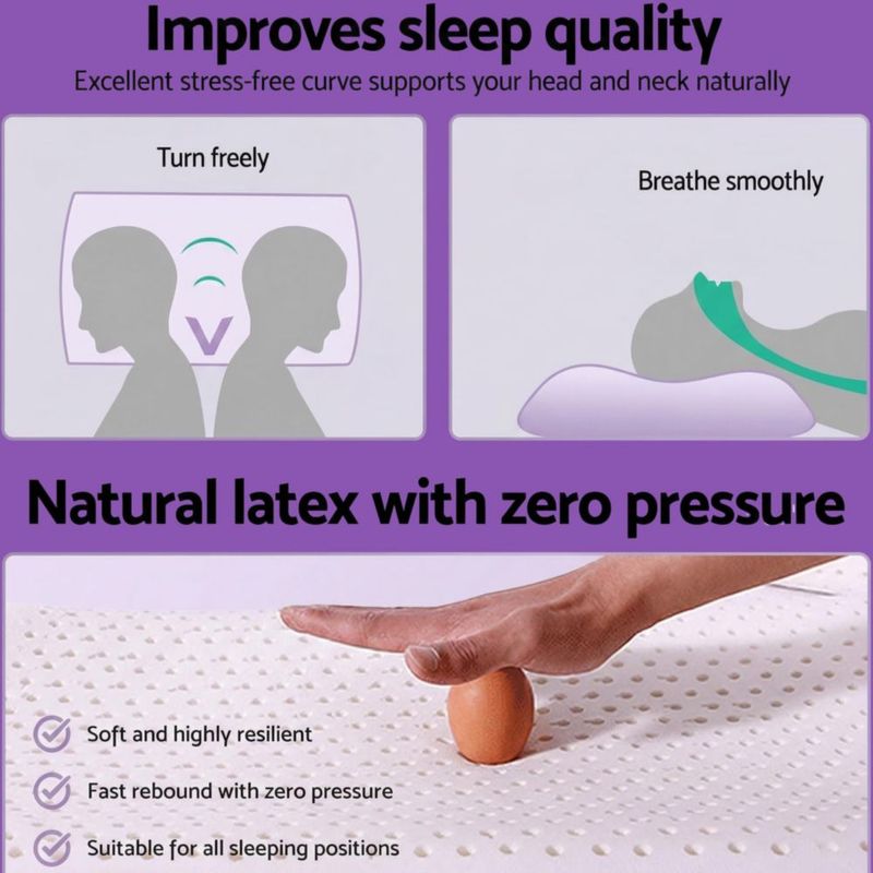 Almohada Artka Queen 16 cm Látex Suave y Transpirable