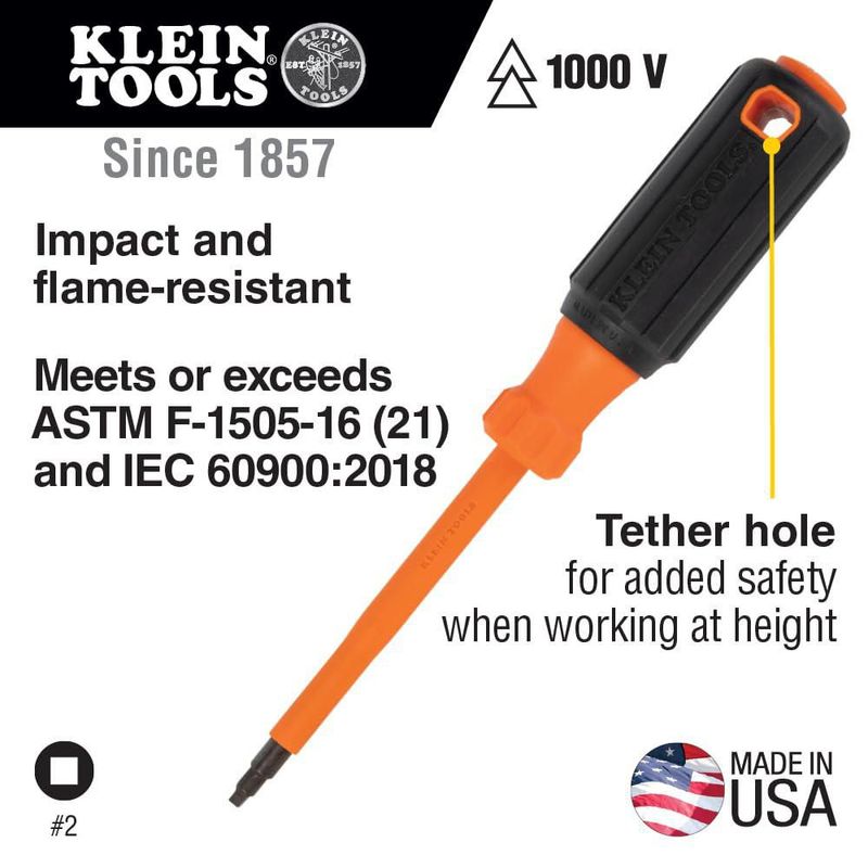 Destornillador KLEIN TOOLS #1 10 cm 1000 V Aislado