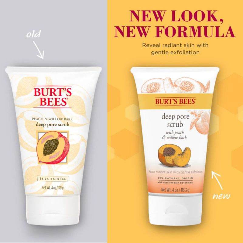 Exfoliante facial Burt's Bees con corteza de melocotón y sauce 120 ml