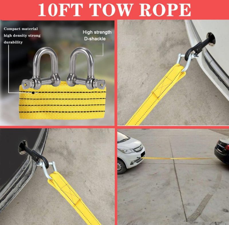Kit de Emergencia para Auto LIANXIN: Cables de Arranque y Martillo de Seguridad