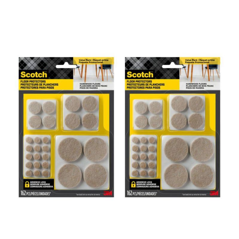 Almohadillas de fieltro Scotch 324 uds surtidas color beige (2 paquetes)