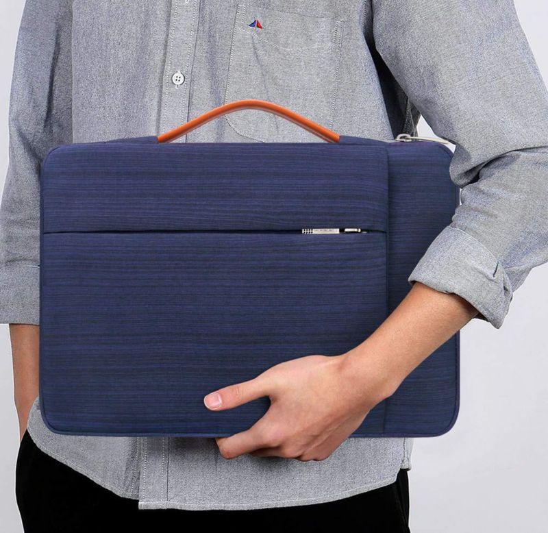 Funda para portátil Lacdo 360° con protección de 15-156 pulgadas azul
