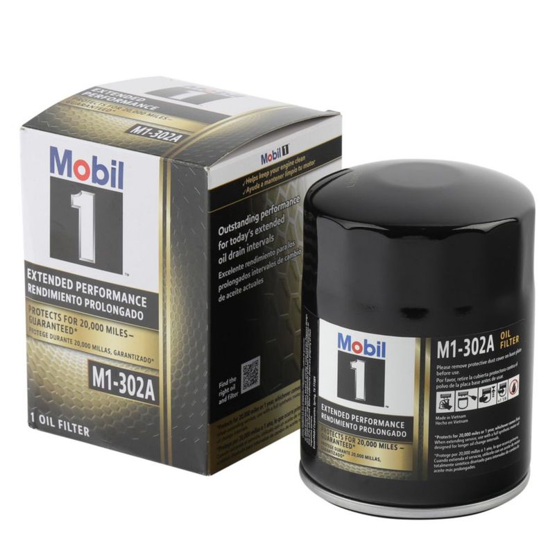 Filtro de aceite Mobil 13/16 x 16 pulg. rosca acero negro