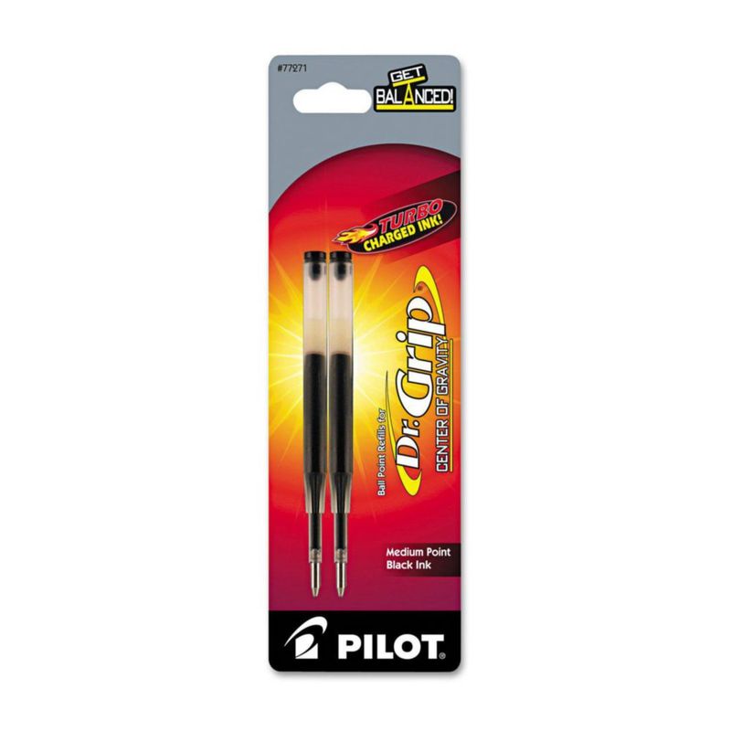 Recarga de tinta PILOT Dr. Grip 2 unidades negro punta media