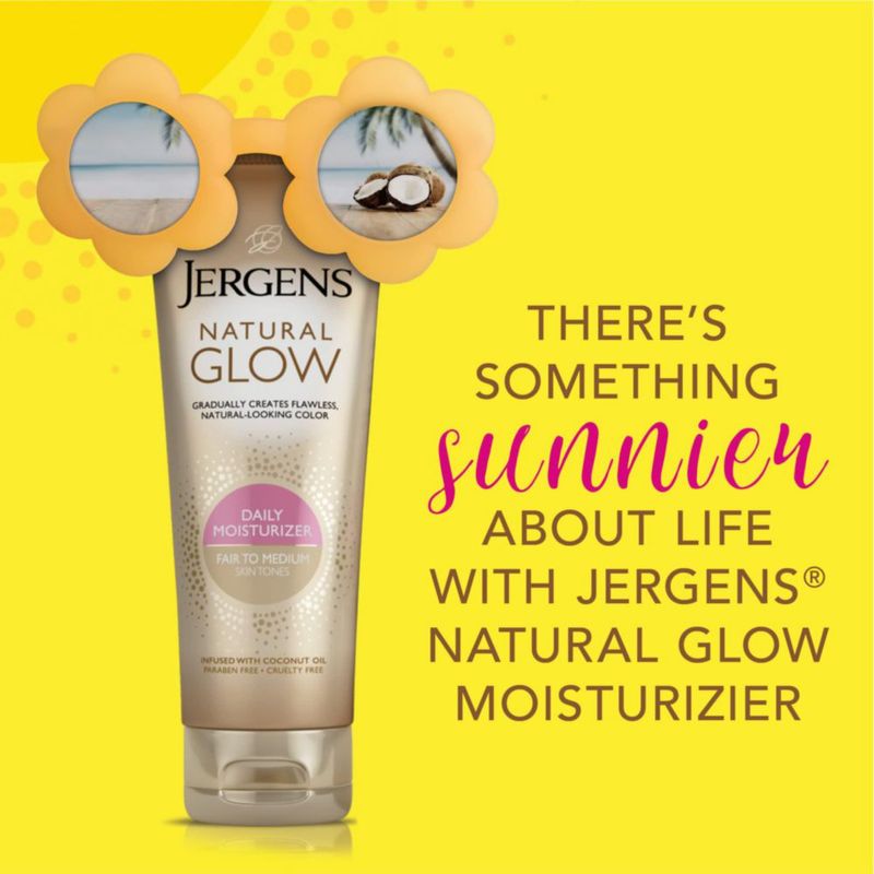 Loción bronceadora sin sol Jergens Natural Glow Skin Fair-Medium Skin