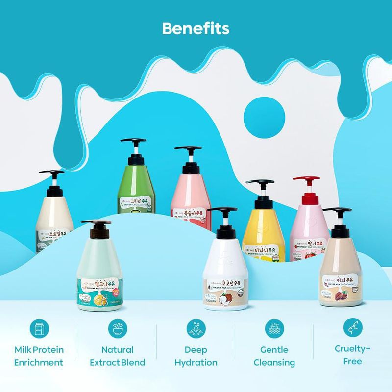 Gel de baño WELCOS KWAILNARA Leche de melocotón con extracto de melocotón 560 ml