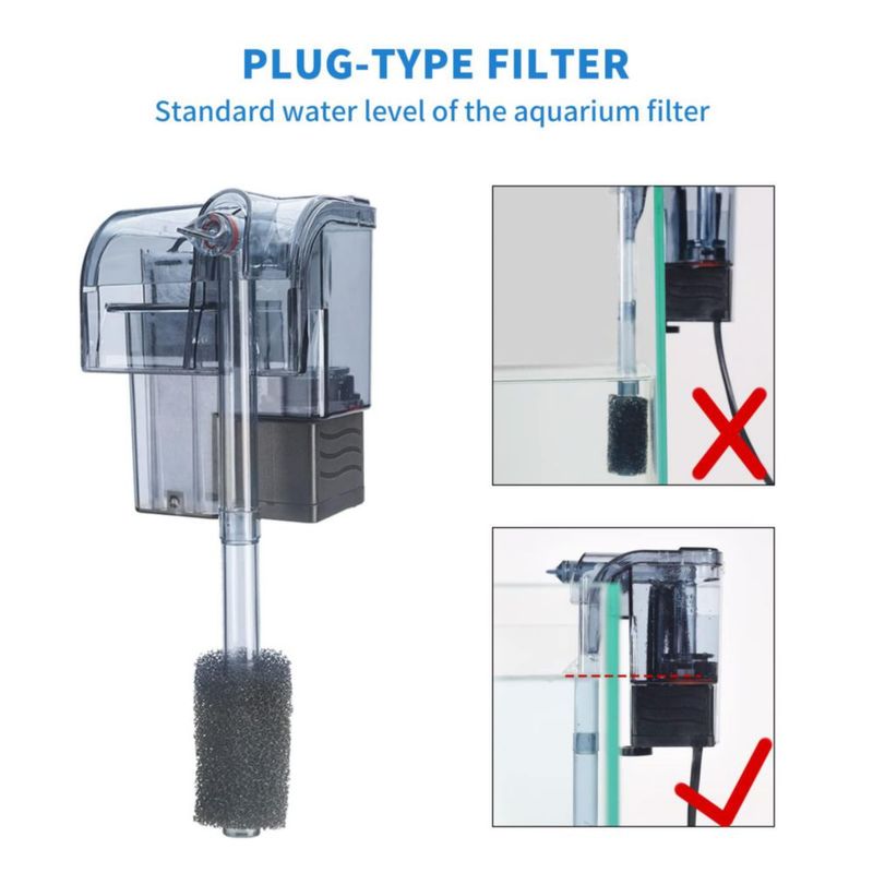 Filtro colgante para acuario Boxtech con carbón activado