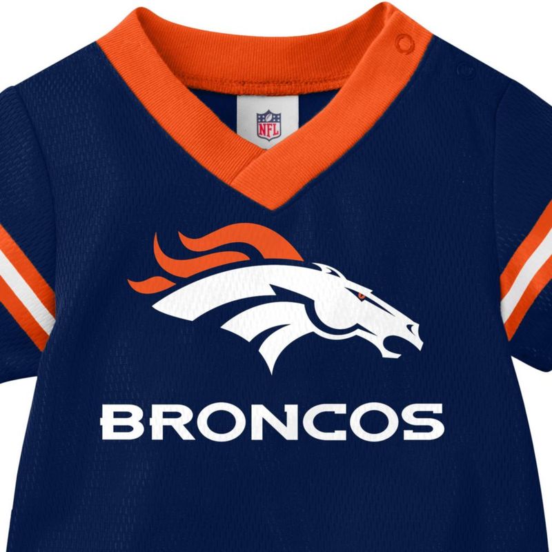 Body Gerber Denver Broncos 6-12 meses Azul/Naranja