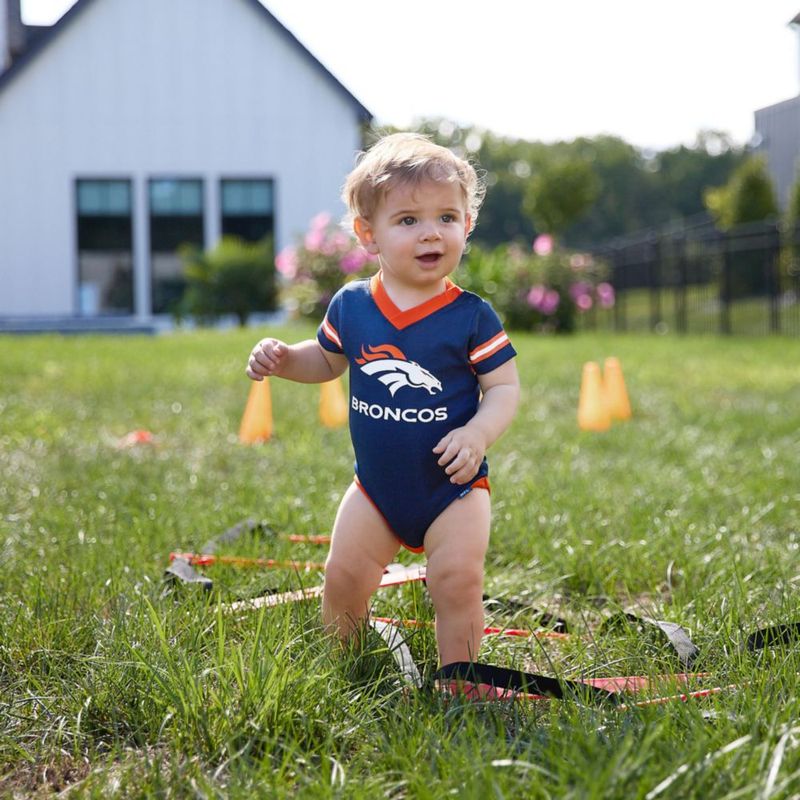 Body Gerber Denver Broncos 6-12 meses Azul/Naranja