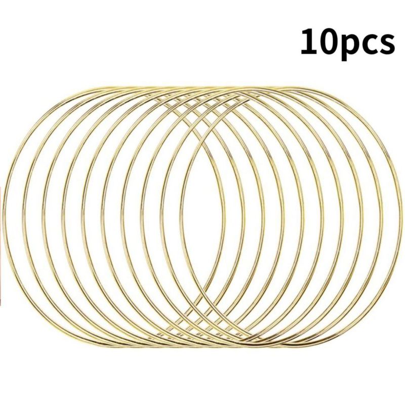 Anillos de Manualidades Coceca 15 cm Dorados 10 piezas para Cazador de Sueños
