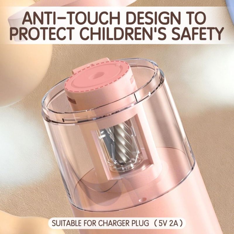 Sacapuntas eléctrico USB rosa Deli