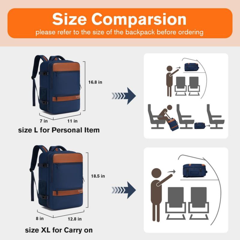 Mochila Bymontin 25L para portátil y viaje de mano