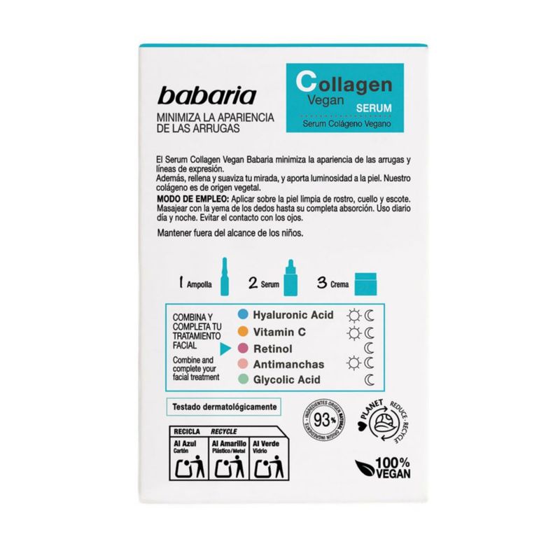 Sérum Babaria Colágeno Vegano para Rostro 30 ml Antiedad