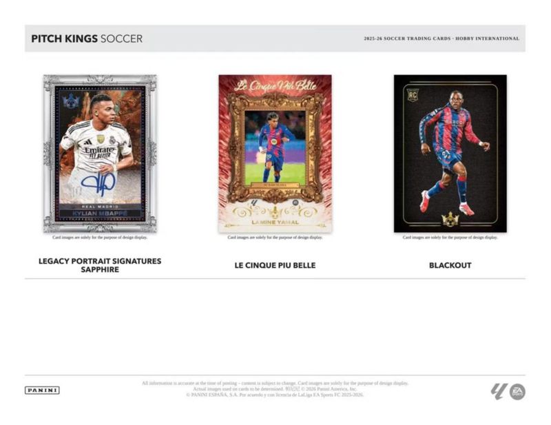 Caja de Cartas Coleccionables Panini Pitch Kings Soccer 2025/26