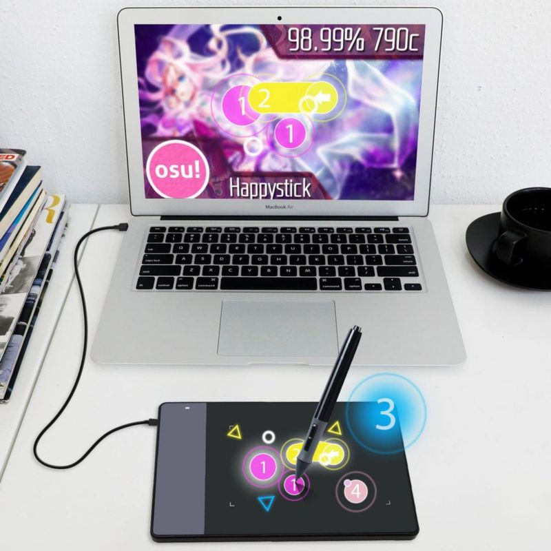 Tableta de dibujo HUION 420 OSU con lápiz óptico 4x2.23