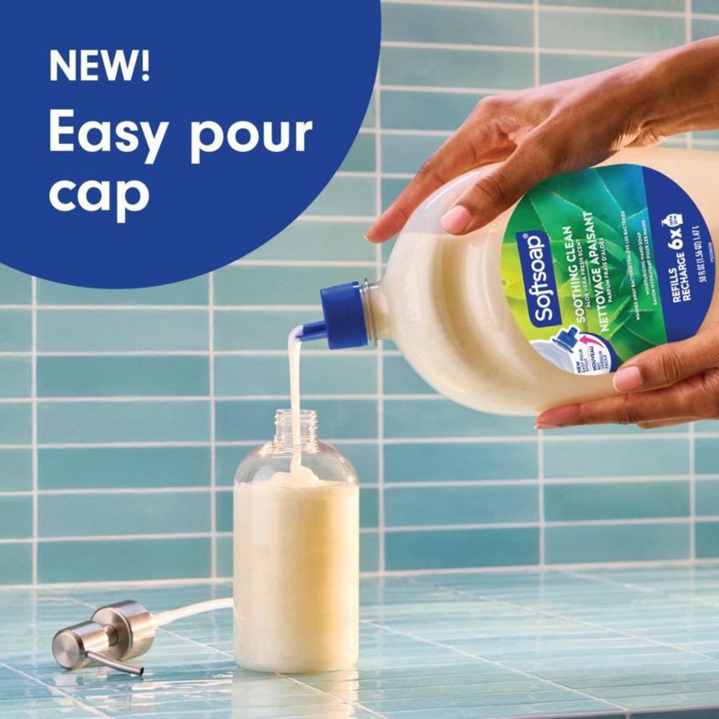 Jabón Líquido para Manos Softsoap Suave y Calmante con Aloe Vera 1470 ml