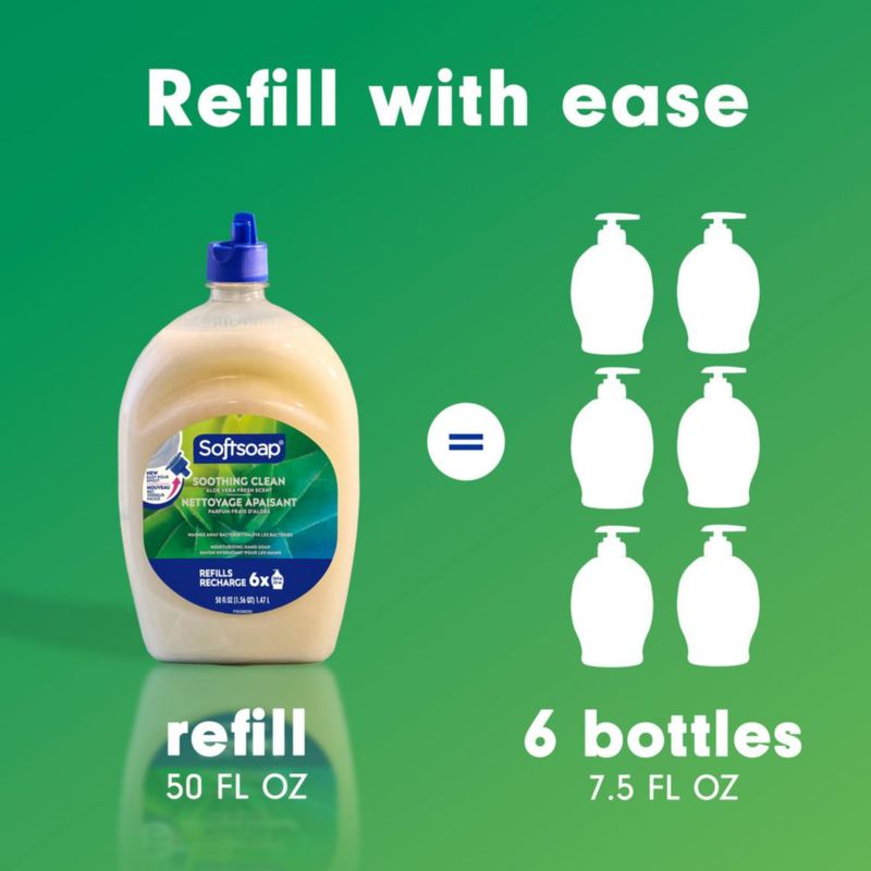 Jabón Líquido para Manos Softsoap Suave y Calmante con Aloe Vera 1470 ml