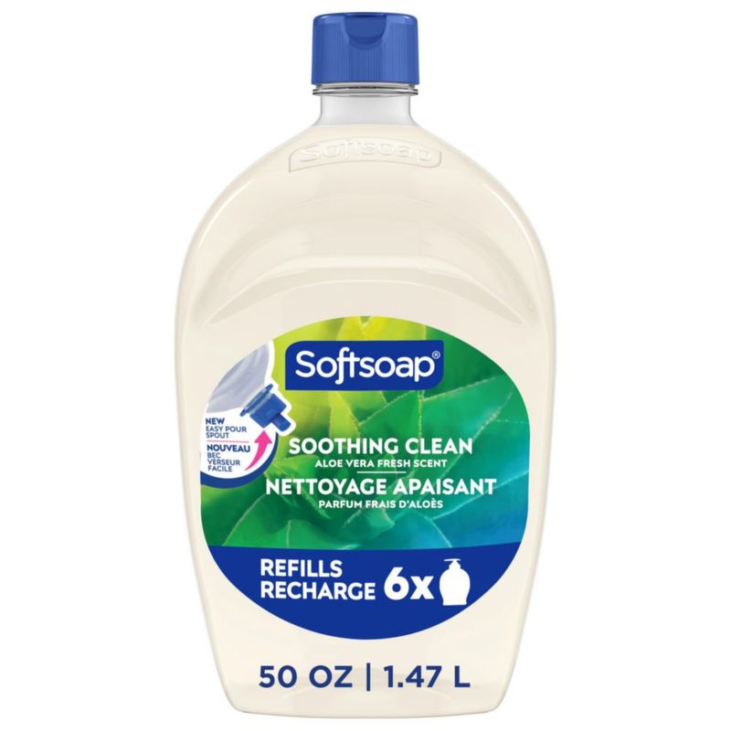 Jabón Líquido para Manos Softsoap Suave y Calmante con Aloe Vera 1470 ml