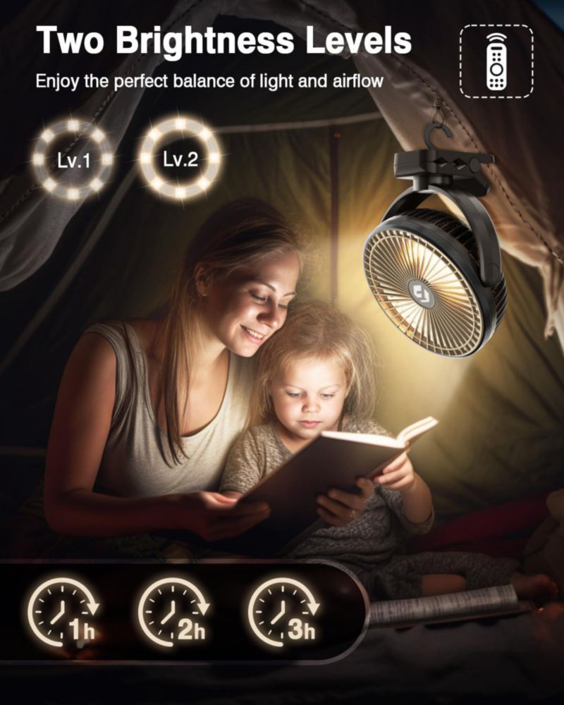 Ventilador Eléctrico FRIZCOL 8" Portátil con Clip y Batería de 20000mAh