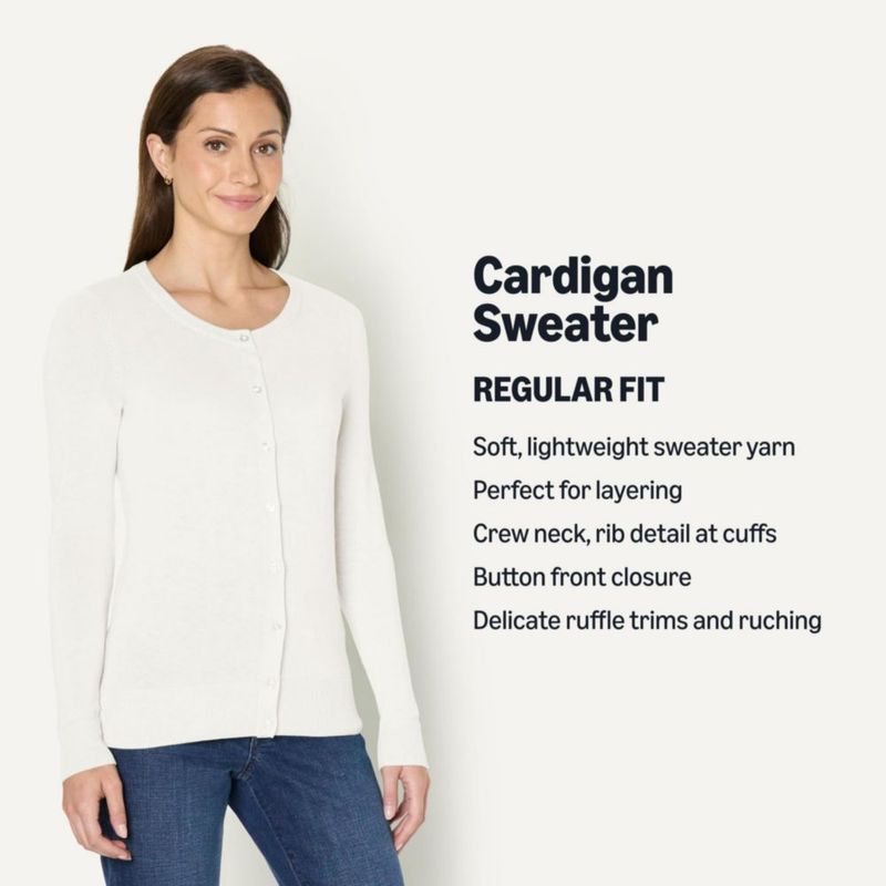 Cardigan liviano de cuello redondo Amazon Essentials