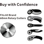 Cuchillas para Cortadora Rotativa SUBSTIGO Acero SKS-7 60 mm Paquete de 10