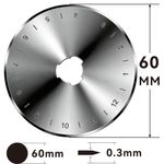 Cuchillas para Cortadora Rotativa SUBSTIGO Acero SKS-7 60 mm Paquete de 10