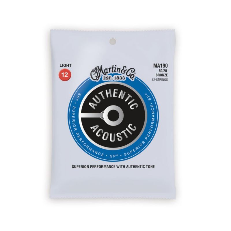 Cuerdas para guitarra Martin Authentic Acoustic Superior Light 12-54