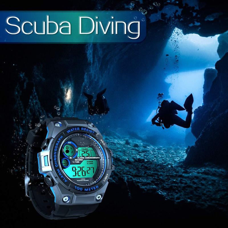Reloj TEKMAGIC 55 mm Cronógrafo Resistente al Agua 100 m con Alarma