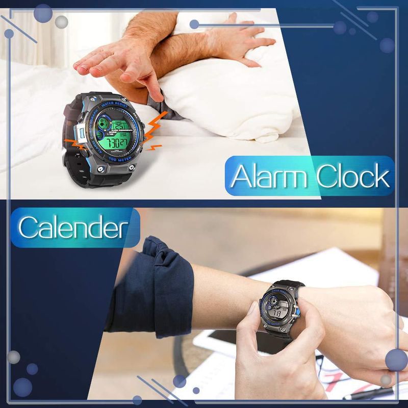 Reloj TEKMAGIC 55 mm Cronógrafo Resistente al Agua 100 m con Alarma