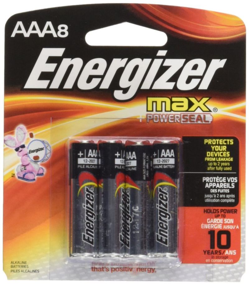 Pilas Alcalinas Energizer E92BP-8 AAA Paquete de 8