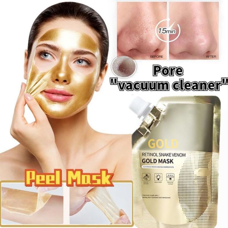 Mascarilla Tratamiento Facial Grospe Retinol Veneno de Serpiente Oro 3 Unidades