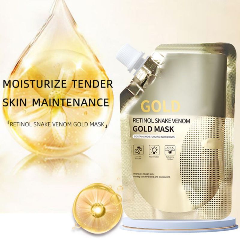 Mascarilla Tratamiento Facial Grospe Retinol Veneno de Serpiente Oro 3 Unidades
