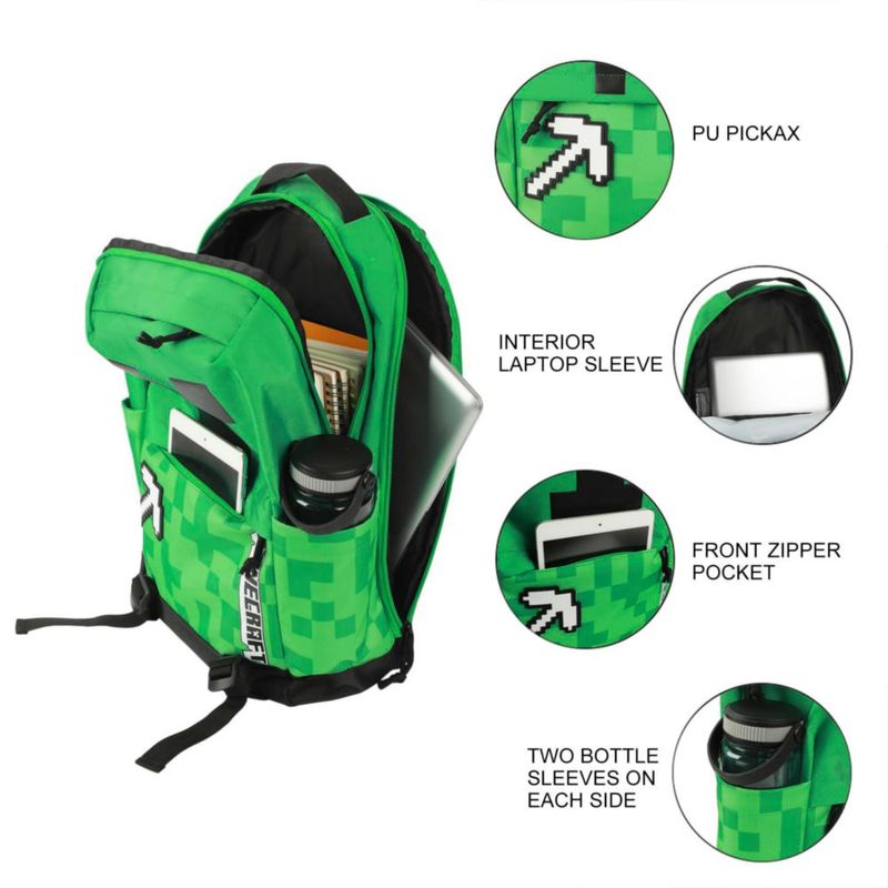 Mochila Bioworld Minecraft Creeper 445 cm Verde