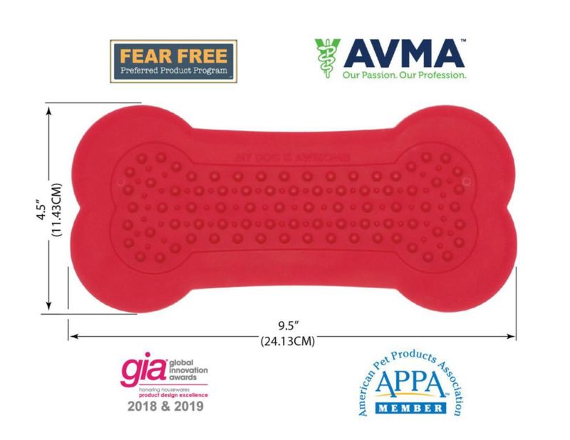 Almohadilla para Lamer Perros Perfect Curve Grande Paquete de 2 con Succión Roja