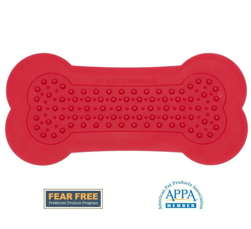 Almohadilla para Lamer Perros Perfect Curve Grande Paquete de 2 con Succión Roja