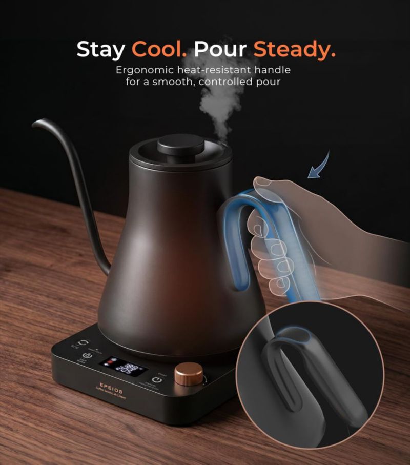 Hervidor Eléctrico Epeios Gooseneck 0.9L 1200W Control de Temperatura