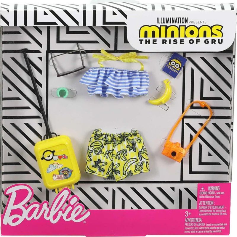 Paquete de ropa para muñecas inspirado en Barbie Minions