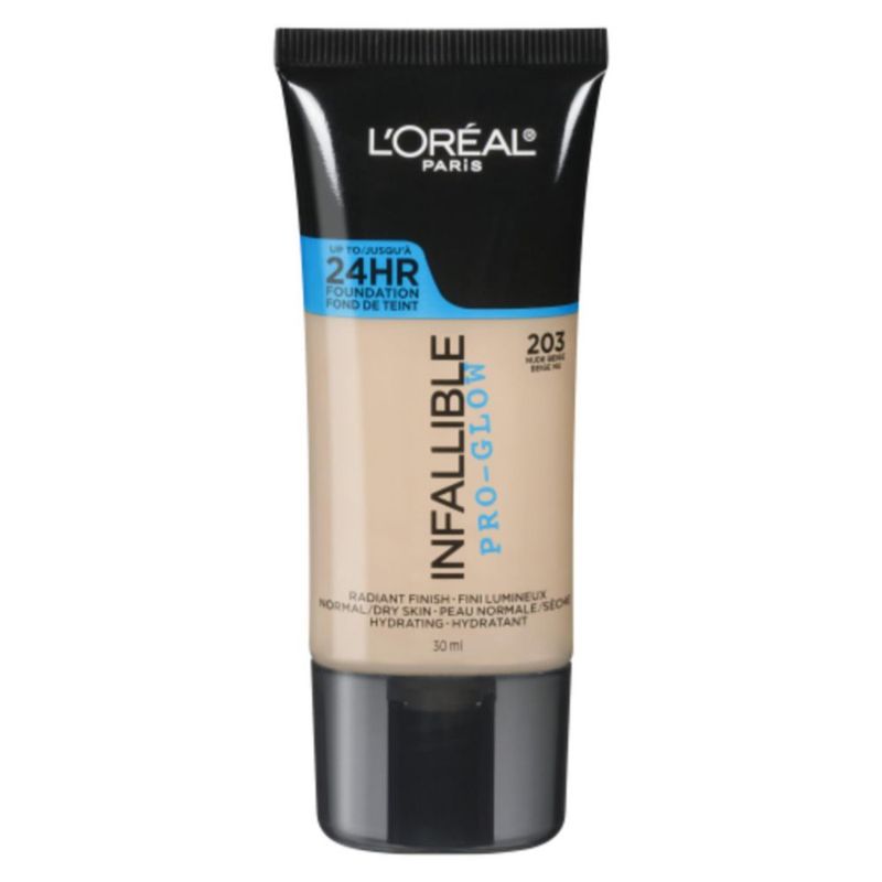 Base de maquillaje L'Oreal Paris Infallible Pro-Glow Nude Beige 30 ml