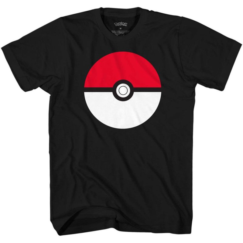 Camiseta Pokemon Mad Engine Young para hombre joven con el icono de la Poké Ball color negro
